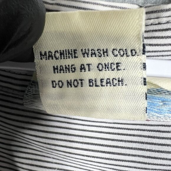 Las Olas Women Shirt L Lighthouse Embroidered Rhinestones Striped Nautical Artsy - Picture 14 of 16